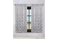 Superior Modern Leaves Room Darkening Grommet Top Curtain Panels