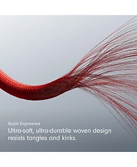 Beats / Fast Charging, Durable, Tangle-Free, Usb-a to Usb-c, 1.5m, Rapid Red / Woven Charger Cable for Apple & Android Devices