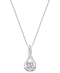 Sirena Lab Grown Diamond Knot Pendant Necklace ( ct. t.w.) 14K White Gold (also Yellow Gold