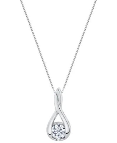 Sirena Lab Grown Diamond Knot Pendant Necklace 1 2 Ct. T.W. In 14k White Or Yellow Gold