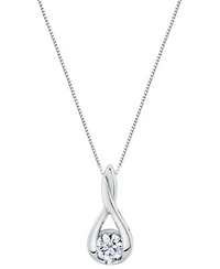 Sirena Lab Grown Diamond Knot Pendant Necklace 1 2 Ct. T.W. In 14k White Or Yellow Gold