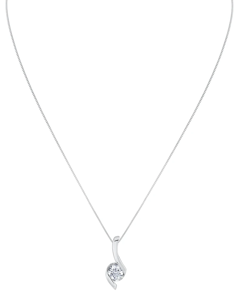 Sirena Lab Grown Diamond Signature Pendant Necklace (1-1/ ct. t.w.) 14K White Gold (also Yellow Gold