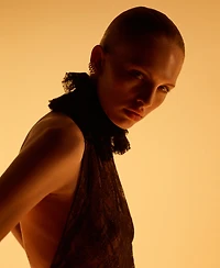 Mango Women's Ruff Collar Detail Lace Top