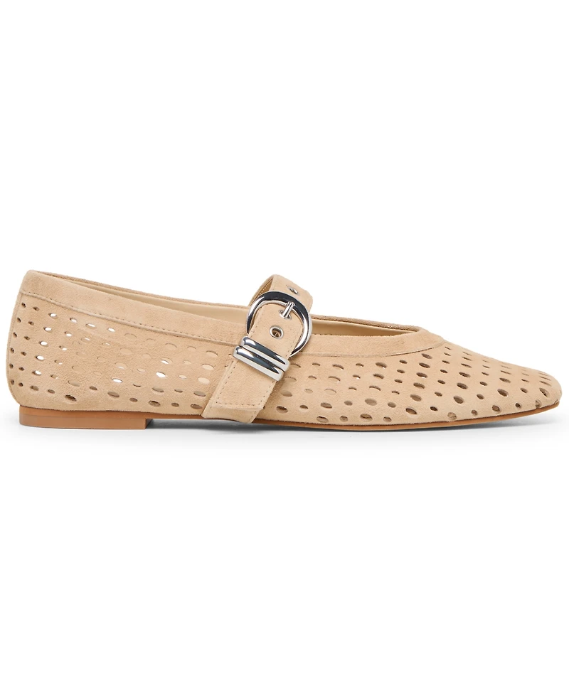 Dolce Vita Women's Mikel Perforated Buckle Mary Jane Flats