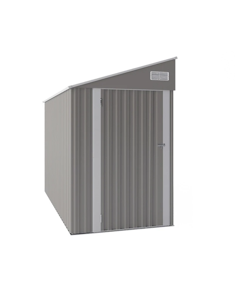 Mondawe 4x8 Ft Metal Storage Shed with Hinged Door, Ventilation & Protective Film