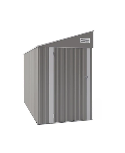 Mondawe 4x8 Ft Metal Storage Shed with Hinged Door, Ventilation & Protective Film