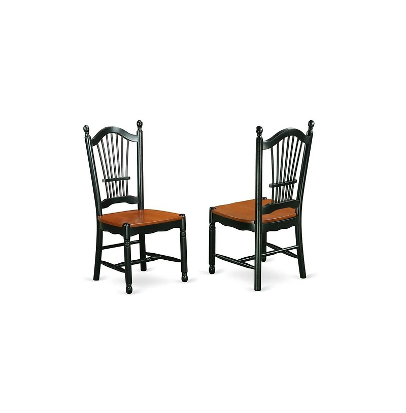 East West Furniture Dining Room Set Black and Cherry