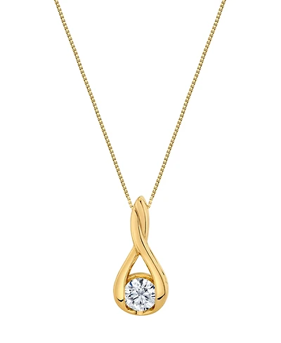 Sirena Lab Grown Diamond Knot Pendant Necklace (2 ct. t.w.) in 14K White Gold (also in 14K Yellow Gold)