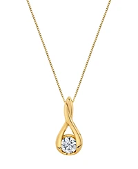 Sirena Lab Grown Diamond Knot Pendant Necklace (2 ct. t.w.) in 14K White Gold (also in 14K Yellow Gold)