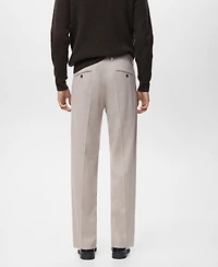 Mango Men's Regular-Fit Pleated Pants