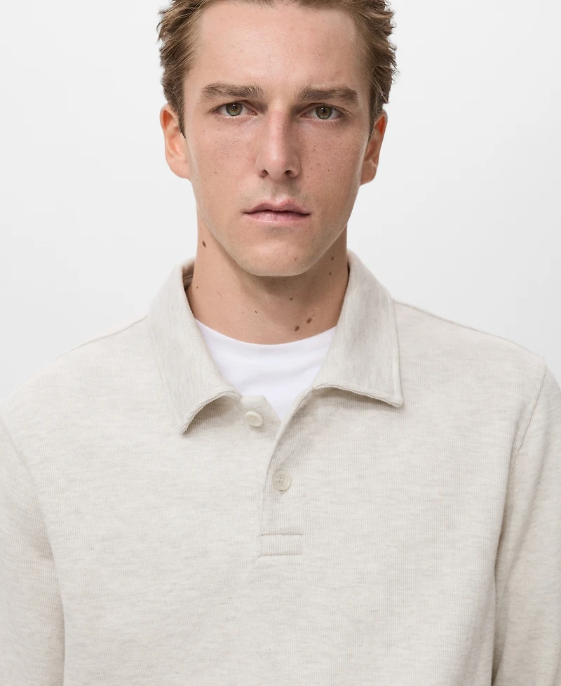 Mango Men's Regular-Fit Polo Sweatshirt