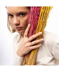 Sterling Silver Pave Jewelled Safety Pin Ring