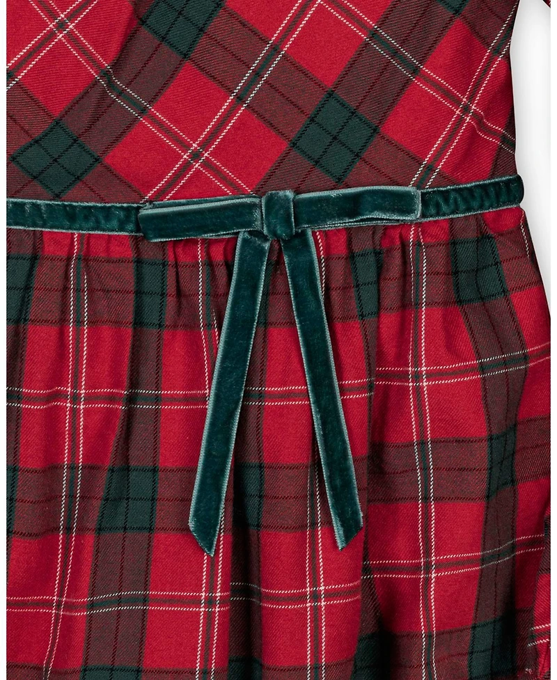 Hope & Henry Toddler Girls Organic Peter Pan Collar Dress with Ruffle Cuffs