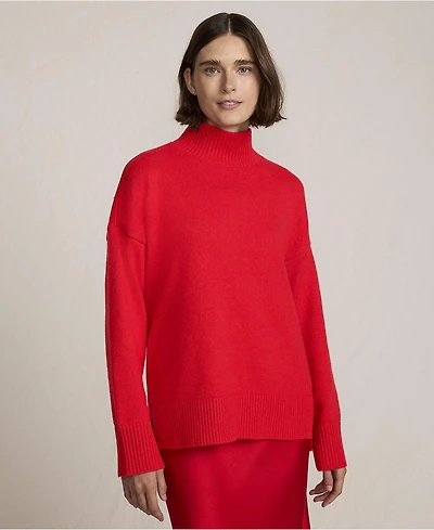 Lands' End Women's Cozy Lofty Split Hem Turtleneck Sweater