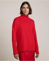 Lands' End Women's Cozy Lofty Split Hem Turtleneck Sweater