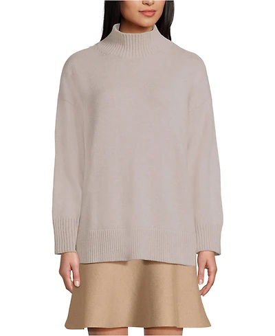 Lands' End Women's Cozy Lofty Split Hem Turtleneck Sweater
