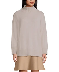 Lands' End Women's Cozy Lofty Split Hem Turtleneck Sweater
