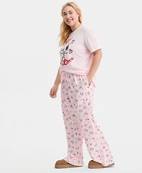 Love Tribe Trendy Plus Snoopy Valentine Printed Drawstring Pants