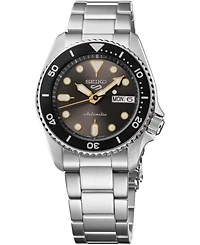 Seiko Men's 5 Sports Silver Stainless Steel Bracelet Watch, 38mm