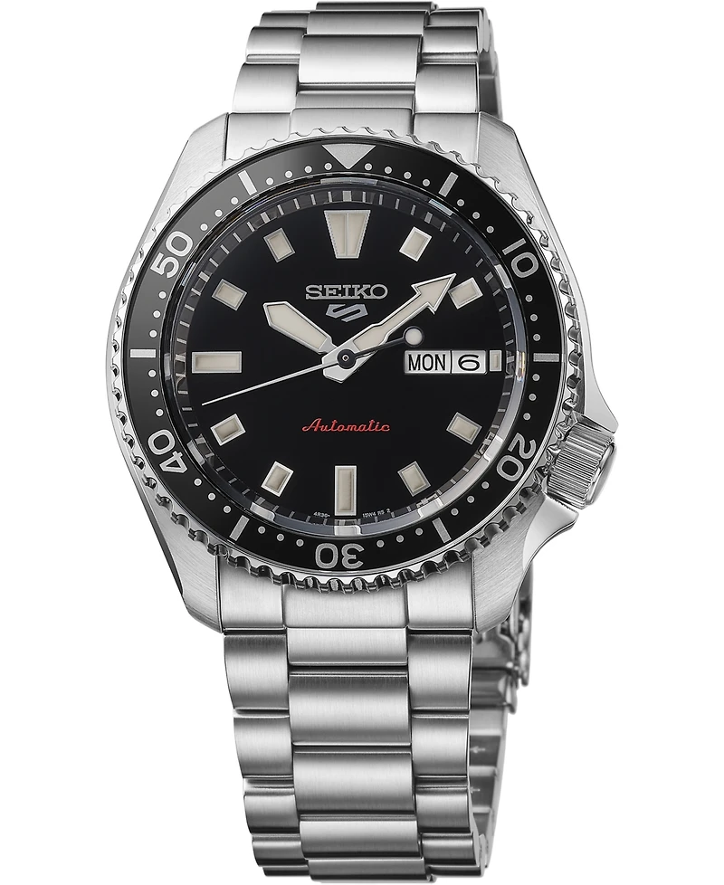 Seiko Men's 5 Sports Silver Stainless Steel Bracelet Watch