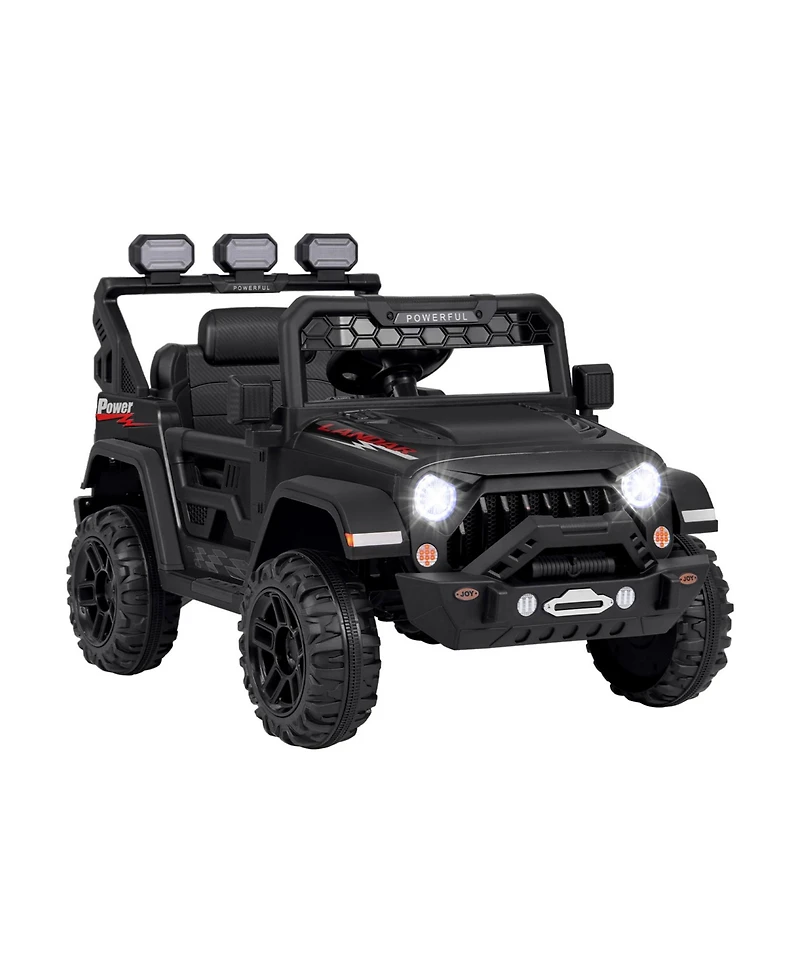Sugift 12V Electric Kids Ride on Truck with Remote Control and Music-Black