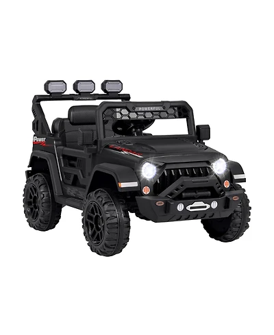 Sugift 12V Electric Kids Ride on Truck with Remote Control and Music-Black