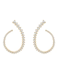 Wrapped in Love Diamond Spiral Open Hoops Earrings (1-1/2 ct. t.w.) in 14K White Gold, Exclusively at Macy's