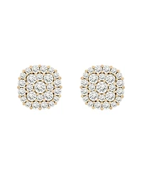 Wrapped in Love Diamond Halo Cluster Stud Earrings (2 ct. t.w.) in 14K White Gold, Exclusively at Macy's