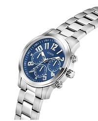 Guess Women's Silver-Tone Analog Watch, 44mm