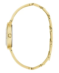 Guess Women's Gold-Tone Glitz Analog Watch, 30mm