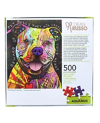 Dean Russo Beware Pit Bull 500 Piece Jigsaw Puzzle