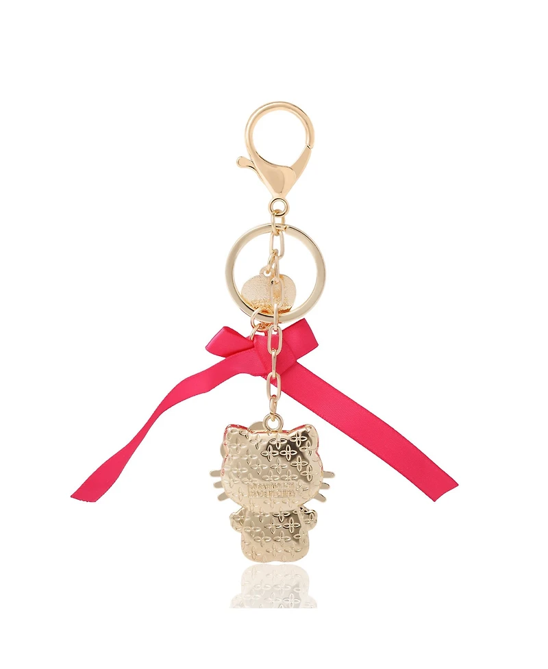 Hello Kitty Sanrio Hello Kitty Crystal Charm Keychain with Bow and Heart Accent