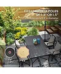 Outsunny Round Patio Umbrella Base Sd, /Water Filled,