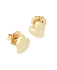 Robert Lee Morris Soho Gold Heart Stud Earrings