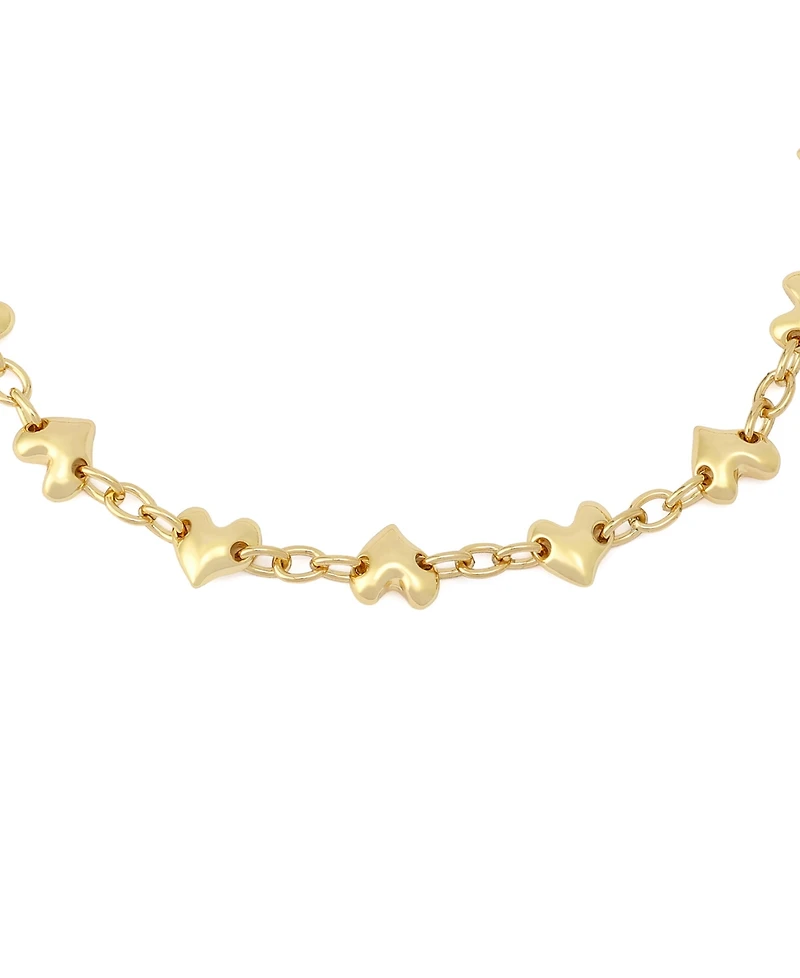 Robert Lee Morris Soho Gold Heart Charm Collar Necklace