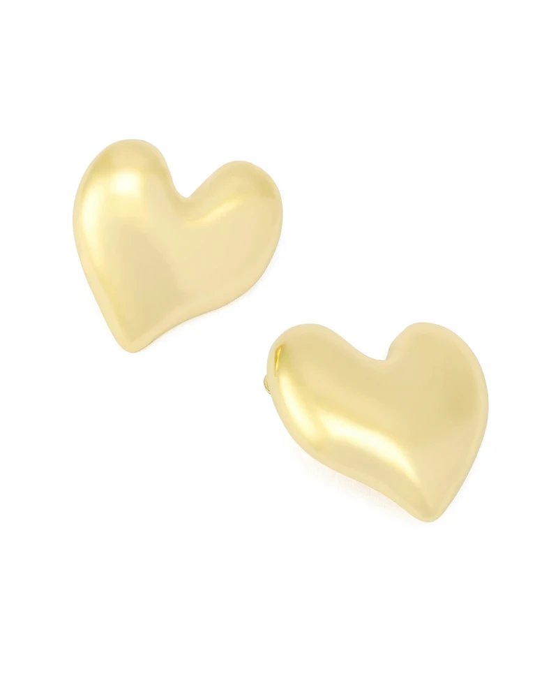 Robert Lee Morris Soho Gold Heart Clip-On Earrings