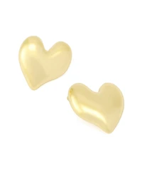 Robert Lee Morris Soho Gold Heart Clip-On Earrings