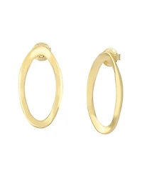 Robert Lee Morris Soho Gold Oval Link Post Earrings
