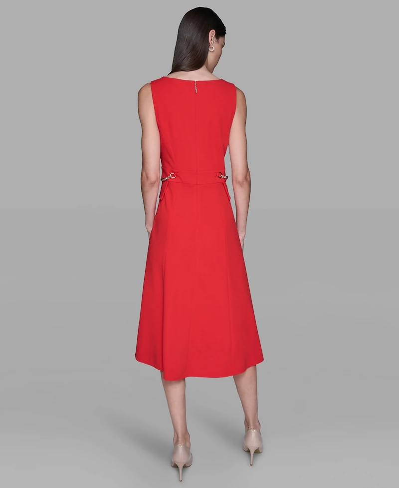 Karl Lagerfeld Paris Women's Sleeveless Midi Dress