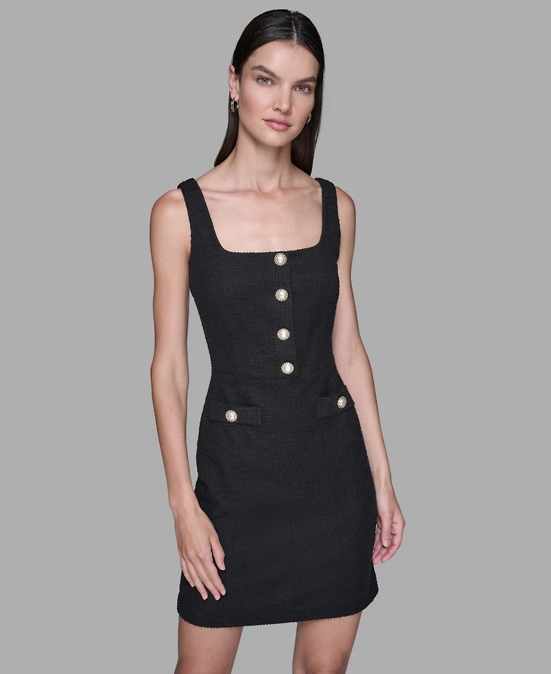 Karl Lagerfeld Paris Women's Square Neck Sheath Dress