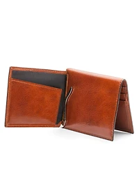 Bosca Men's Leather Money Clip with pocket