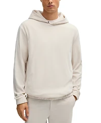 Boss by Hugo Men's Press-Stud Hood Cotton-Corduroy Hoodie