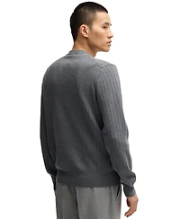 Boss by Hugo Men's Vertical Striped Regular-Fit Sweater