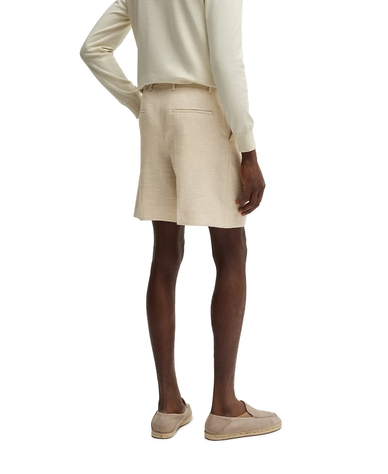 Boss by Hugo Men's Stretch Tweed Formal Shorts