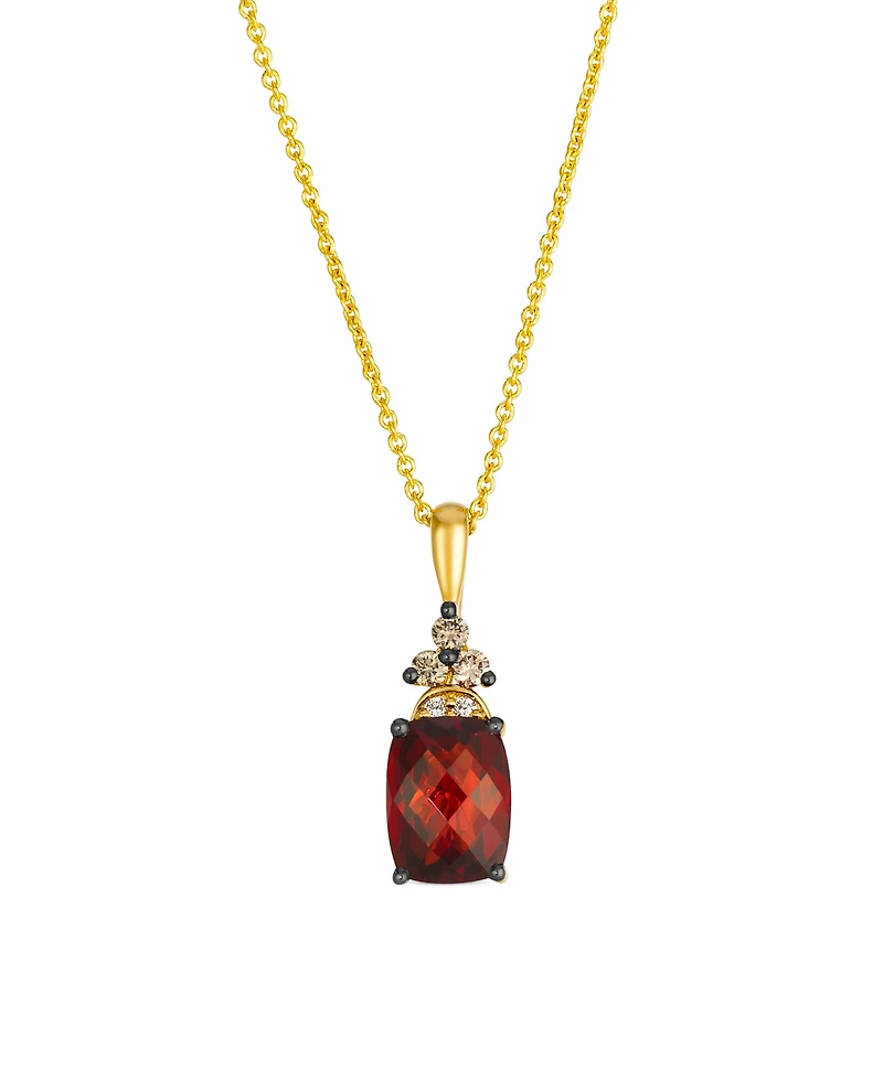 Le Vian Garnet (1.85 ct. t.w.), Vanilla and Chocolate Diamond Pendant Necklace (0.08 ct. t.w.) in 14k Honey Gold