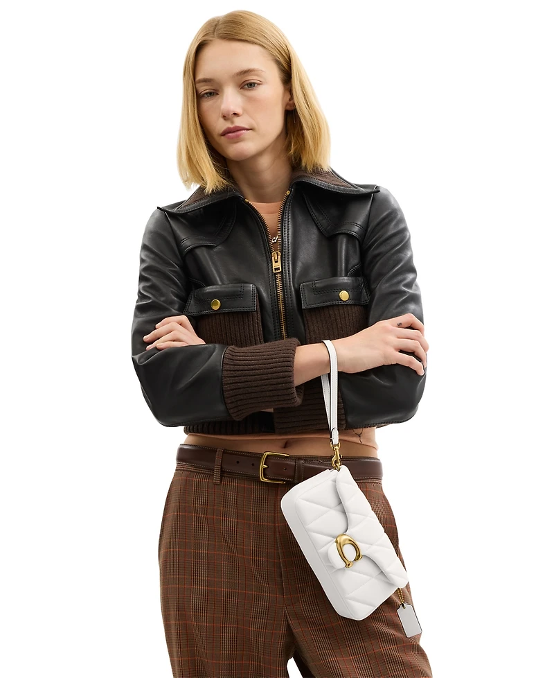Coach Quilted Mini Tabby Chain Crossbody Bag