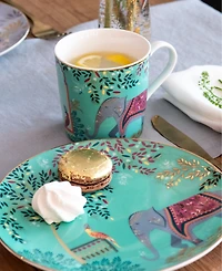 Portmeirion Sara Miller India Cake Plates, Set of 4, Service For 4