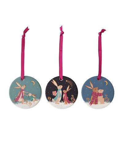 Portmeirion Sara Miller Woodland Tales Christmas Decorations, Set of 3