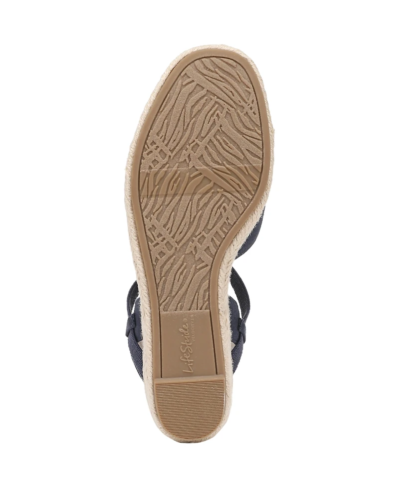 LifeStride Women's Pilar Espadrille Wedge Sandals