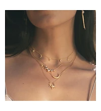 Satya Jewelry Commence with Clarity White Topaz Lotus Petal Necklace